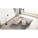 Gray Sectional - Latitude Run® 81.1" Wide Reversible Sofa & Chaise w/ Ottoman Polyester | 34.9 H x 81.1 W x 53 D in | Wayfair