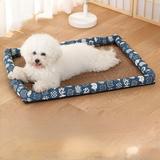 Tucker Murphy Pet™ Bozuwa Dog Kennel Summer Cool Kennel Dog Bed For All Seasons Pet Supplies Cotton in Black/Blue | 3 H x 23.6 W x 17.7 D in | Wayfair