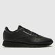 Reebok classic leather trainers in black