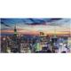 Tableau led sur toile illuminé tableau mural minuterie certifié fsc 100x50cm New York - or