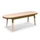 Table basse banc 140 cm, 100% frêne massif tabac de ruca