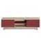 Meuble TV 2 portes coulissantes 160 cm, en frêne