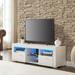 White Morden TV Stand with LED Lights, High Glossy Front TV Cabinet, Can be Assembled in Lounge Room, Living Room