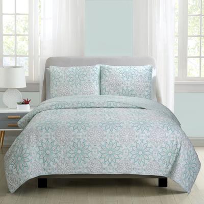 Felicity Quilt Set Quilts by Estate Collection in Aqua (Size KING)