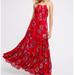 Free People Dresses | Intimately Free People Red Combo Intimately Garden Party Casual Maxi Dress Sz S | Color: Blue/Red | Size: S