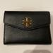 Tory Burch Bags | Black Leather Tory Burch Tri-Fold Mini Wallet | Color: Black | Size: Os