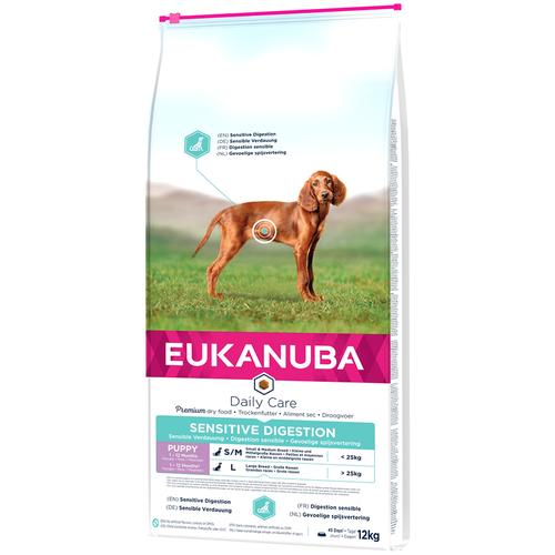 12kg Eukanuba Puppy Sensitive Digestion mit Huhn & Pute Hundefutter trocken