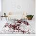 Luxe Weavers Cambridge Collection 106 Red 4x5 Modern Abstract Area Rug - Luxe Weavers 106 Red 4x5