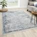 Luxe Weavers Valencia Collection 5987 Blue 8x10 Contemporary Oriental Area Rug - Luxe Weavers 5987 Blue 8x10