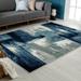 Luxe Weavers Lagos Collection 7558 Navy 8x10 Modern Abstract Area Rug - Luxe Weavers 7558 Navy 8x10