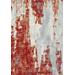 Luxe Weavers Lagos Collection 7681 Red 4x5 Modern Abstract Area Rug - Luxe Weavers 7681 Red 4x5