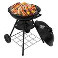 Woltu - Holzkohlegrill Holzkohle Kugelgrill Standgrill mit Räder 44 73CM, Barbecue Grill für Garten