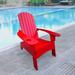 Outdoor Indoor Wood Reclining Adirondack Chair with Umbrella Hole on the Arm