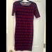 Lularoe Dresses | Lularoe Julia Dress; Size Xs | Color: Blue/Red | Size: Xs