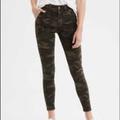 American Eagle Outfitters Jeans | Camouflage American Eagle Skinny Jeans (Jeggings) | Color: Green | Size: 00