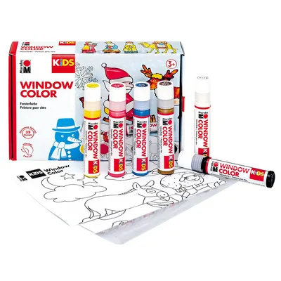 Marabu KiDS Window Color-Set Weihnachten, 6x 25 ml Image