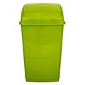 TRTO 1Pcs Lime Green Color Plastic Swing Flip Top Bin Bullet Bin Waste Dust Rubbish Bins Home Easy To Use and Cleans