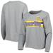 Juniors Heathered Gray Minnesota Vikings All Striped Up Raglan Long Sleeve T-Shirt