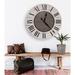 Gracie Oaks Malidienne COLLUM FARMHOUSE WALL CLOCK Wood in Black/Brown/Gray | 24 H x 24 W x 1.5 D in | Wayfair 368E3EF6F9164AE19D12BE4FB038AF87