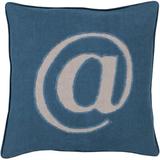 Brayden Studio® Kees Linen Text 100% Linen Throw Pillow Cover in Blue | 18 H x 18 W in | Wayfair 31E0D9E1B1DE4F79AB3717DF9E476BE2