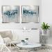 Picture Perfect International "Blue Birch Morning" 2 Piece Outdoor Art Print On Silver Aluminum By Susan Jill Metal in Blue/Gray | Wayfair