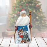 G Debrekht Masterpiece Wood Carved Frosty & the Christmass Tree Figurine Wood in Brown | 7 H x 4 W x 4 D in | Wayfair 8209012