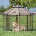 Advantek Pet Gazebo Dog Kennel Metal in Brown | 44.5 H x 49.3 W x 49.3 D in | Wayfair 23404ET
