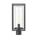 Trent Austin Design® Mori 1 -Light 17.625 Inch Tall Lamp Post Lantern Metal/Steel in Black | 17.63 H x 7.5 W x 7.5 D in | Wayfair