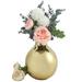 Everly Quinn Gold 7.7" Metal Table Vase Stainless Steel in Yellow | 7.67 H x 6.69 W x 6.69 D in | Wayfair E82667A46B034E0B89734DC14A1D0E23