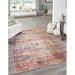 Gray/Pink 93 x 63 x 0.19 in Area Rug - Williston Forge Contemporary Antwanett Area Rug Multi-Gold Color Polyester | 93 H x 63 W x 0.19 D in | Wayfair