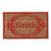 Red Barrel Studio® Picture Frame Non-Slip Outdoor Door Mat Coir in Red/White/Brown | 36 H x 22 W x 0.6 D in | Wayfair