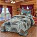 Loon Peak® Timberland Bear Patchwork Boho Forest Nature Theme Country Cabin Lodge Decorative Quilt Bedding Set /Polyfill/Microfiber | Wayfair