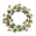 The Holiday Aisle® 24" Lighted Polyvinyl Chloride Wreath Traditional Faux, Metal in Green/Red | 24 H x 24 W x 4 D in | Wayfair