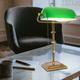 Lampe de banquier ancienne lampe de table en laiton abat-jour lampe de bureau verte lampe de