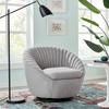 Whirr Tufted Fabric Fabric Swivel Chair