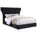 Best Master Furniture Mary Velvet Tufted Upholstered Bed with Acrylic Feet
