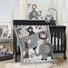 Lambs & Ivy Urban Jungle Animals Gray/Brown/White Nursery 4-Piece Baby Crib Bedding Set