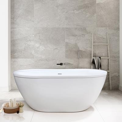 Randolph Morris Speare 60 Inch Acrylic Double Ended Freestanding Tub RMBP104-60-PN