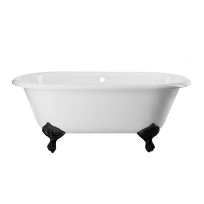 Randolph Morris Kensington 60 Inch Cast Iron Double Ended Clawfoot Tub - Rim Faucet Drillings RM60DE7MB