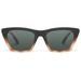 TOMS Women's Sunglasses Black Matte Honey Tortoise Fade Frame Green Grey Lens