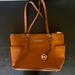 Michael Kors Bags | Michael Kors Charlotte Large Saffiano Leather Top-Zip Tote Bag (Color: Luggage) | Color: Brown | Size: Os