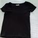 Madewell Tops | Madewell Black Fitted Scoop Neck Tee | Color: Black | Size: Xxs