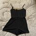 Anthropologie Pants & Jumpsuits | Anthropologie Romeo + Juliet Couture Small Solid Black Shorts Romper Gold S | Color: Black/Gold | Size: S