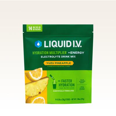 Liquid I.V.® Yuzu Pineapple Powdered Energy Multiplier (14 Pack) - Energy Drink Mix Packets