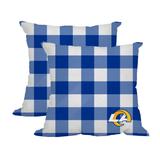 Los Angeles Rams 2-Pack Buffalo Check Plaid Outdoor Pillow Set