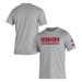 Men's adidas Heathered Gray Nebraska Huskers Sideline Locker Strikethrough Creator AEROREADY T-Shirt