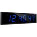 Ivation Oversized Wall Clock Plastic in Blue/Red | 8.75 H x 30 W x 1.75 D in | Wayfair JID0130BLU