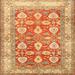 Brown 60 x 60 x 0.08 in Area Rug - East Urban Home 100% Machine Washable Traditional 3519 Area Rug /Chenille | 60 H x 60 W x 0.08 D in | Wayfair