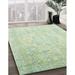 Green 72 x 48 x 0.08 in Area Rug - Bungalow Rose 100% Machine Washable Abstract 2343 Area Rug Polyester/Chenille | 72 H x 48 W x 0.08 D in | Wayfair