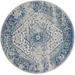 "7'10"" x round Ivory/Light Blue Nourison Tranquil(Traql) Area Rug - Nourison 99446808493"